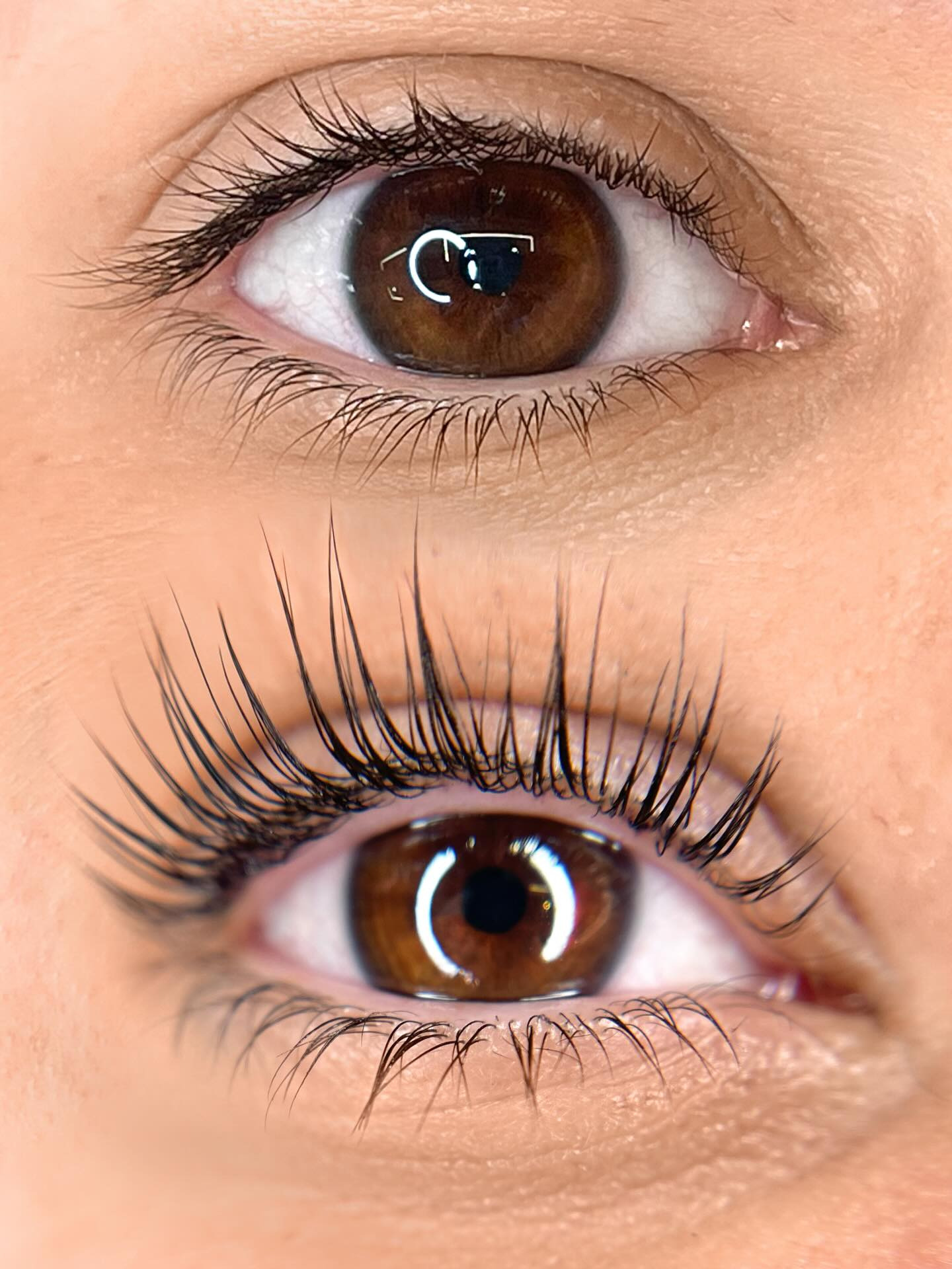 Ciglia dopo il lash lifting